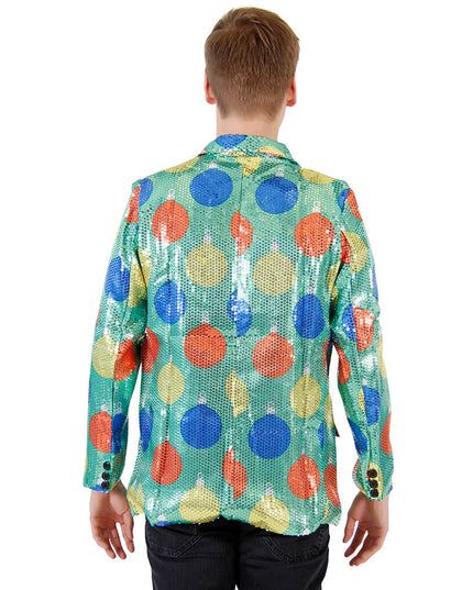 Veste blazer de Noël moche à paillettes