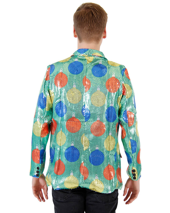 Veste blazer de Noël moche à paillettes