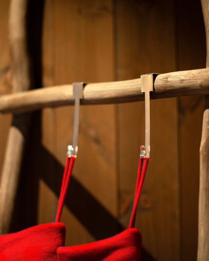 Cintre de chaussette de Noël argenté