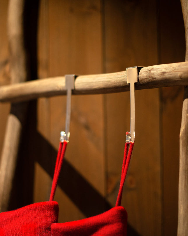 Cintre de chaussette de Noël argenté