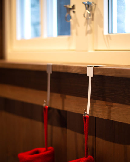 Cintre de chaussette de Noël argenté