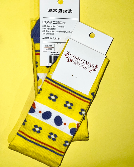 Chaussettes de Pâques jaunes mignonnes