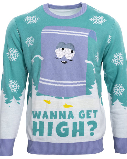 Pull de Noël moche de Towelie aux yeux rouges de South Park
