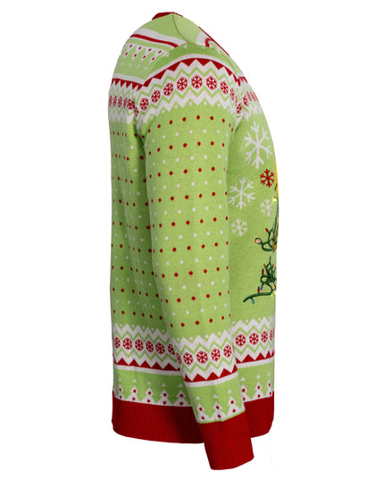 Pull de Noël moche avec lumières LED Bob l'éponge et Raiponce