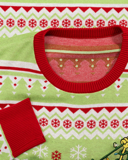 Pull de Noël moche avec lumières LED Bob l'éponge et Raiponce