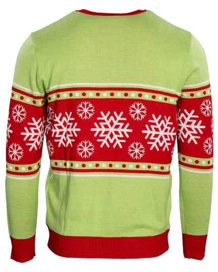 Pull de Noël moche avec nez de renne LED Bob l'éponge