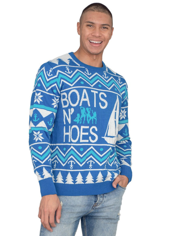 Pull de Noël moche Step Brothers Boats N Hoes