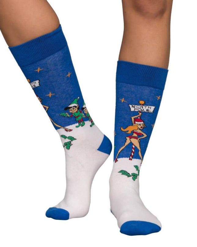 Chaussettes de Noël moches à motif de barre de strip-teaseuse