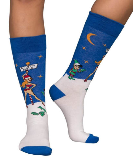 Chaussettes de Noël moches à motif de barre de strip-teaseuse
