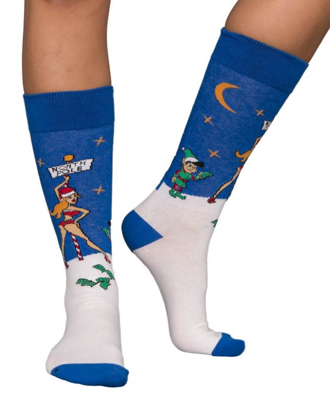 Chaussettes de Noël moches à motif de barre de strip-teaseuse