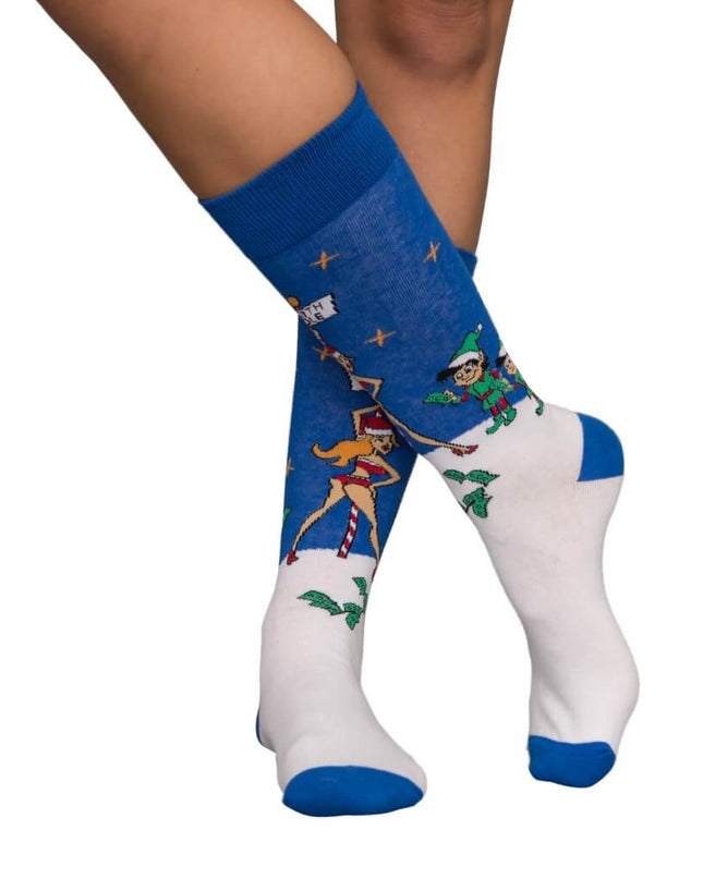 Chaussettes de Noël moches à motif de barre de strip-teaseuse