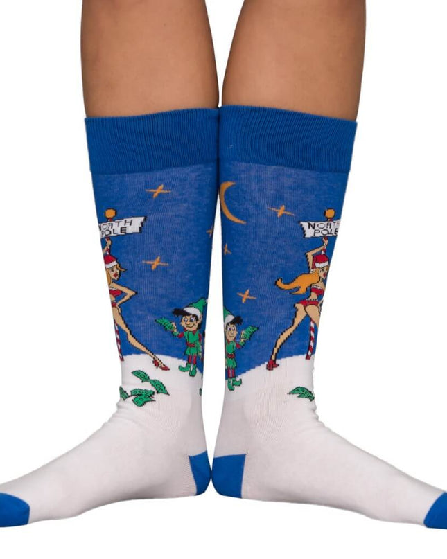 Chaussettes de Noël moches à motif de barre de strip-teaseuse