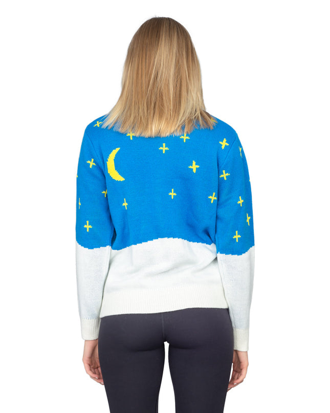 Pull de Noël moche pour femme, style strip-teaseuse