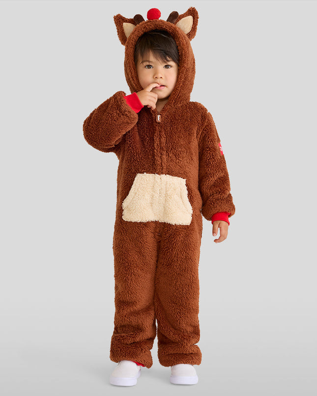 Baby Boy's Rudolph Sherpa Jumpsuit