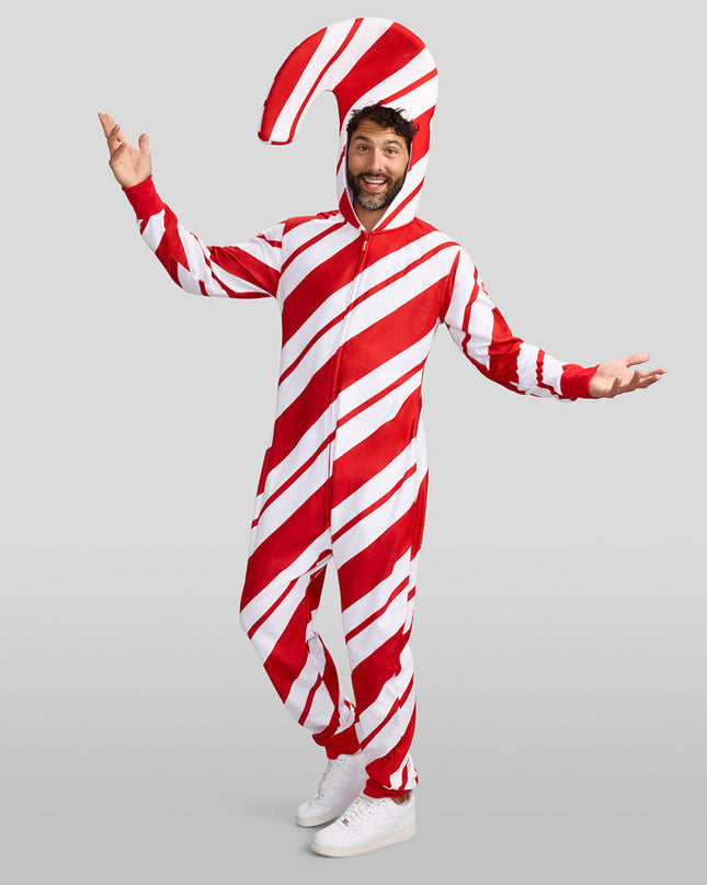 Men's Candy Cane Jumpsuit
