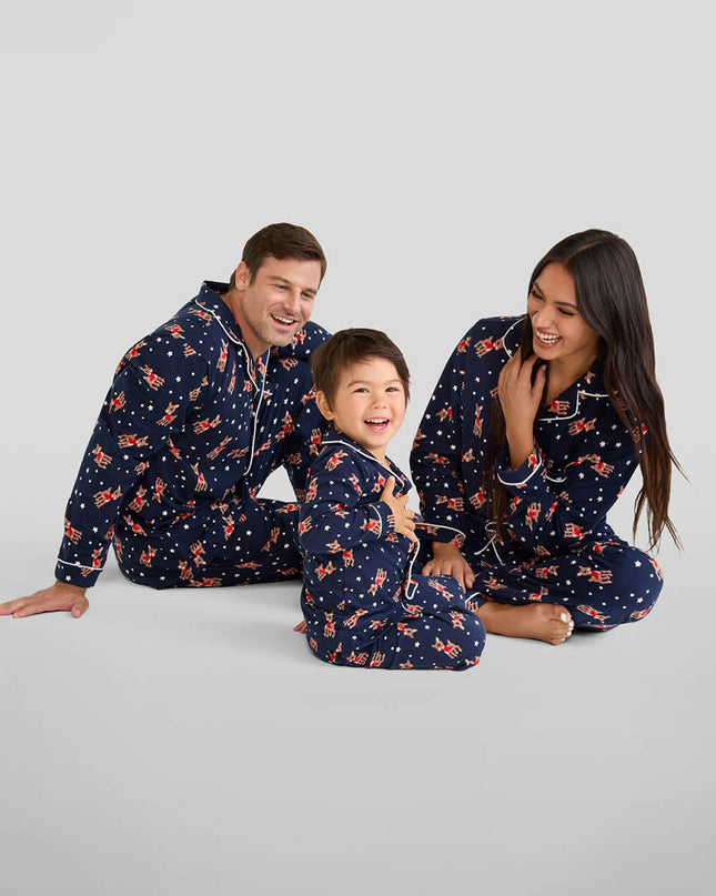 Baby Boy's Rudolph Lapel Pajama Set