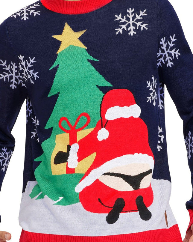 Men's Winter Whale Tail Ugly Christmas Sweater