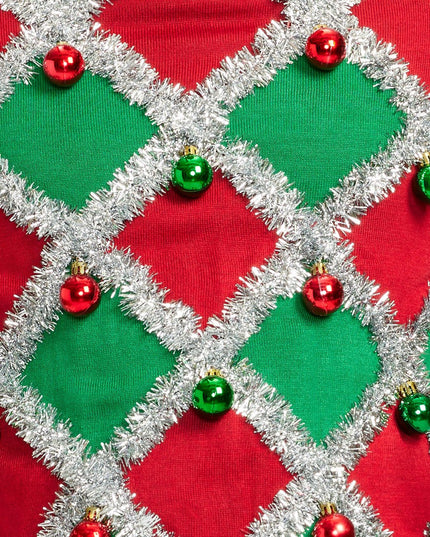 Men's Tacky Tinsel Ugly Christmas Sweater