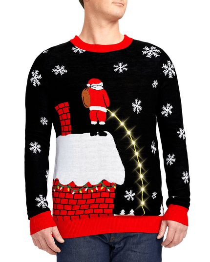 Men's Leaky Roof Light Up Ugly Christmas Sweater