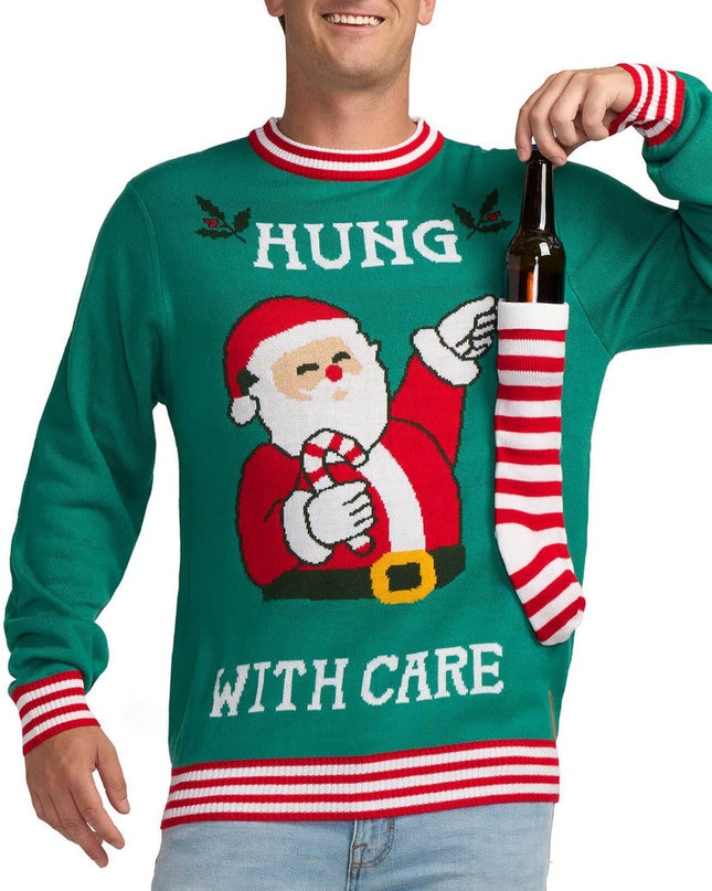 Men's Hung With Care Ugly Christmas Sweater