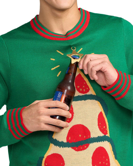 Men's Pizza Tree Ugly Christmas Sweater