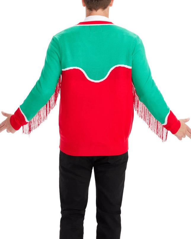 Men's Christmas Cowboy Cardigan Sweater