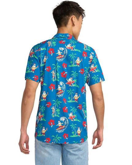 Men's Surf's Up Santa Hawaiian Shirt