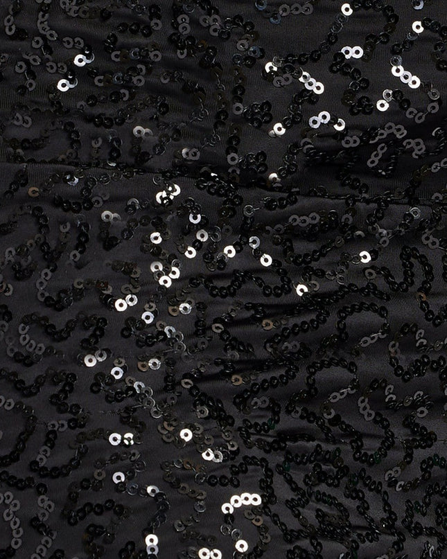 Black Sequin High Waisted Leggings