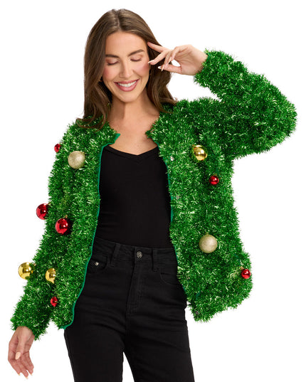 Women's Bristle Babe Ugly Christmas Cardigan Sweater