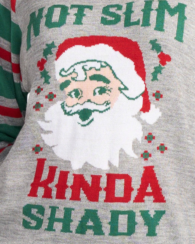 Women's Not Slim, Kinda Shady Ugly Christmas Sweater