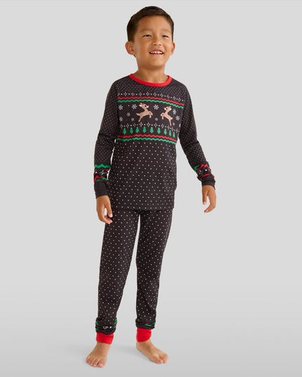 Matching Fair Isle Rudolph Crew Neck Family Pajamas