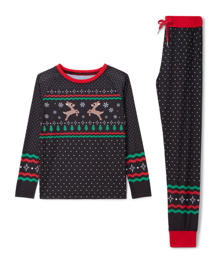 Matching Fair Isle Rudolph Crew Neck Family Pajamas