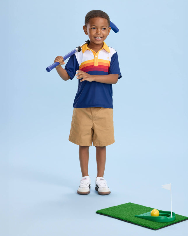 Toddler Boy's Slice of Sunset Golf Polo