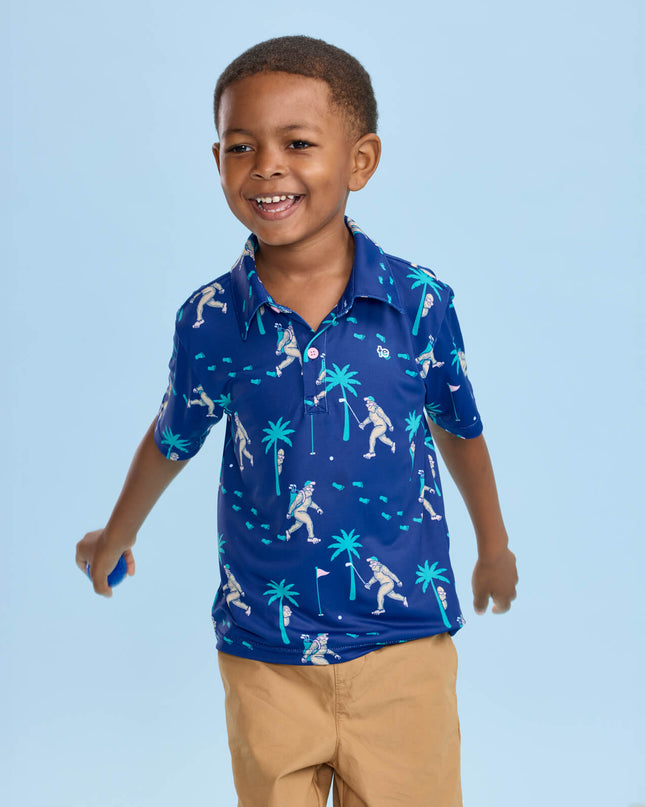 Toddler Boy's Bigfoot Bogey Golf Polo