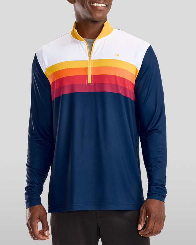 Men's Slice of Sunset Golf Quarter Zip Pullover