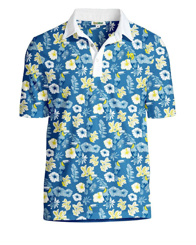 Men's Blue Botanics Disc Golf Polo
