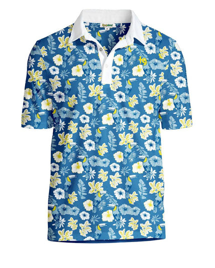Men's Blue Botanics Polo Shirt
