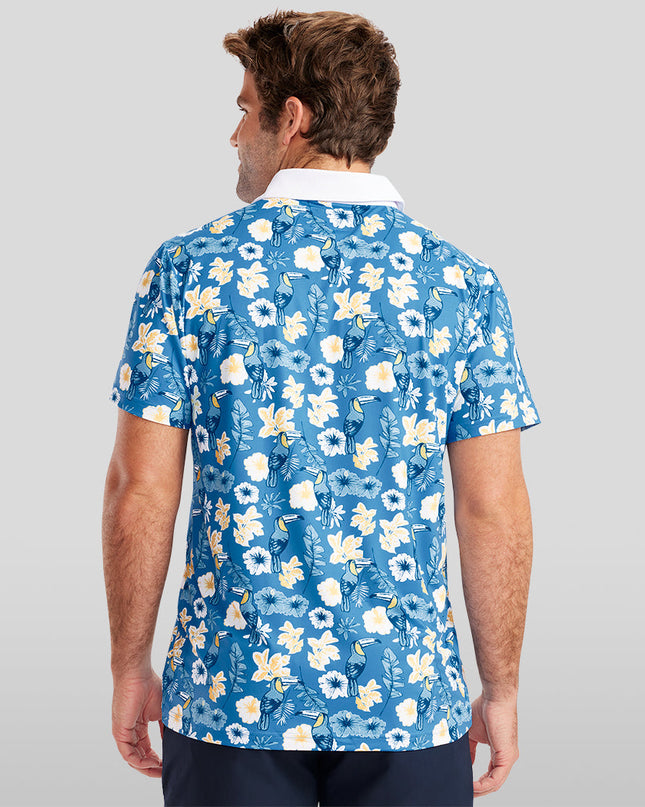 Men's Blue Botanics Golf Polo