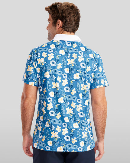 Men's Blue Botanics Polo Shirt