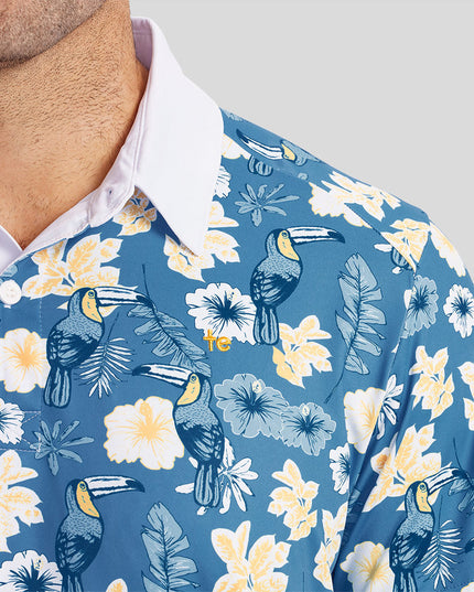 Men's Blue Botanics Golf Polo