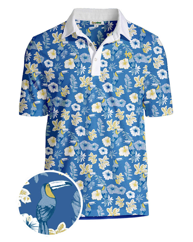 Men's Blue Botanics Golf Polo