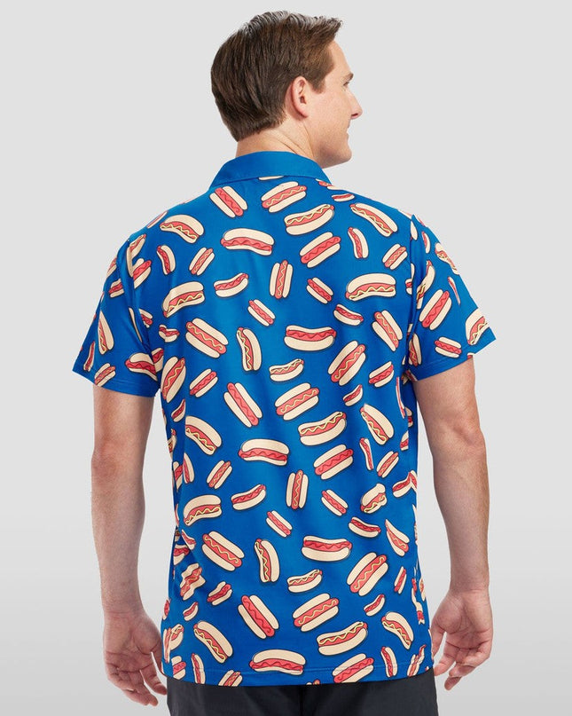 Men's Hot Dog Disc Golf Polo