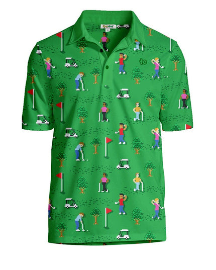 Men's 8-Bit Birdie Golf Polo