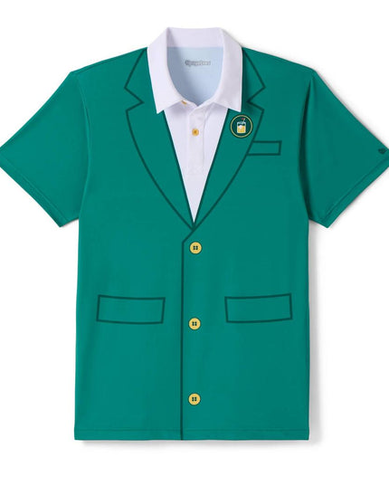Men's Green Blazer Golf Polo