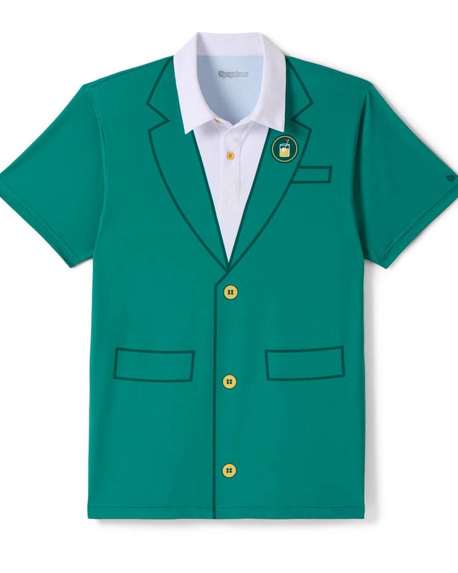 Men's Green Blazer Golf Polo