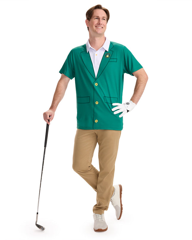 Men's Green Blazer Golf Polo