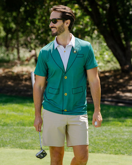 Men's Green Blazer Golf Polo
