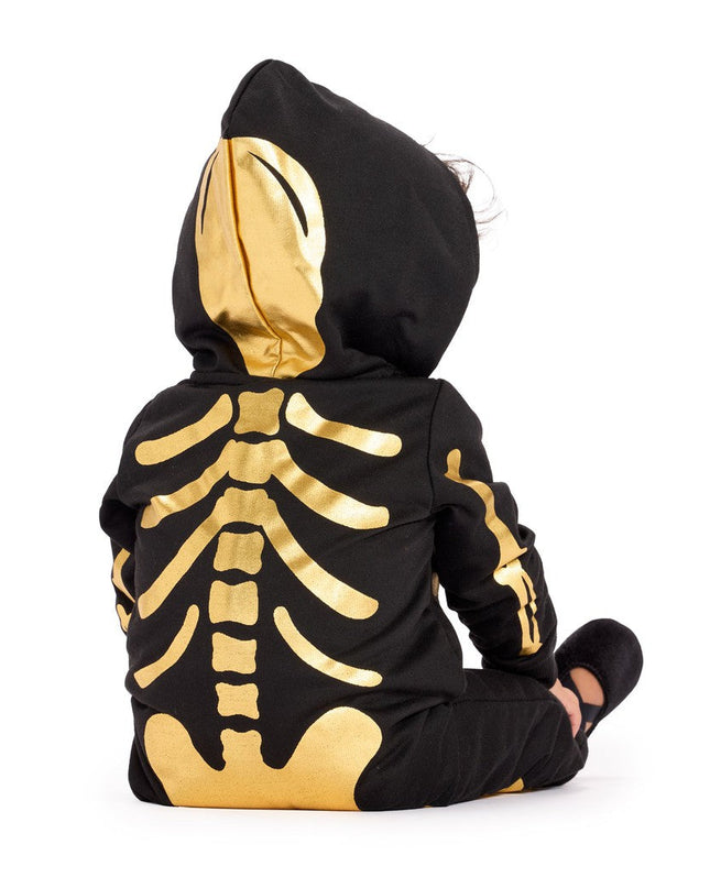 Baby Girl's Gold Skeleton Costume