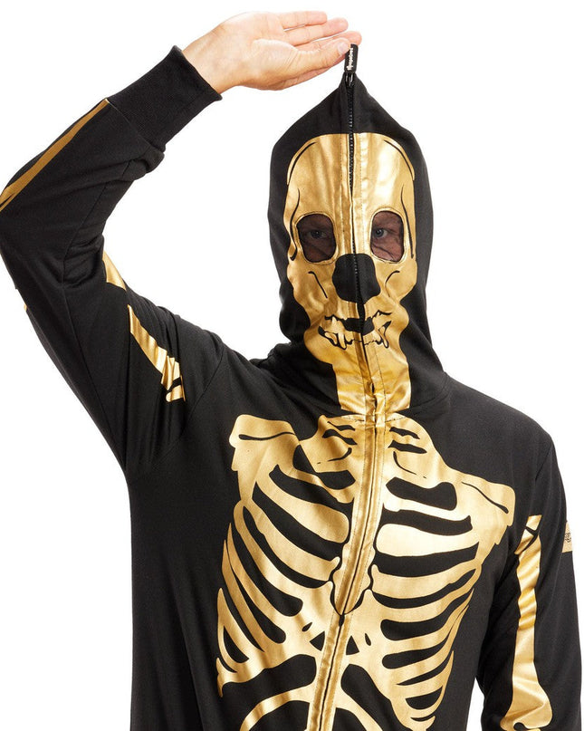 Men's Gold Skeleton Costume