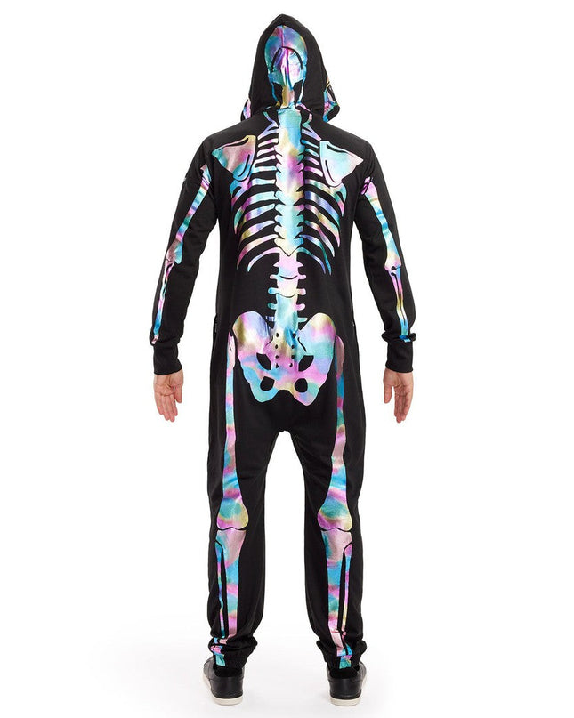 Men's Iridescent Skeleton Costume